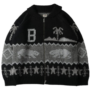 
                  
                    Load image into gallery viewer Zip Up Cowichan Cardigan BR-25451
                  
                