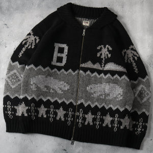 
                  
                    Load image into gallery viewer Zip Up Cowichan Cardigan BR-25451
                  
                