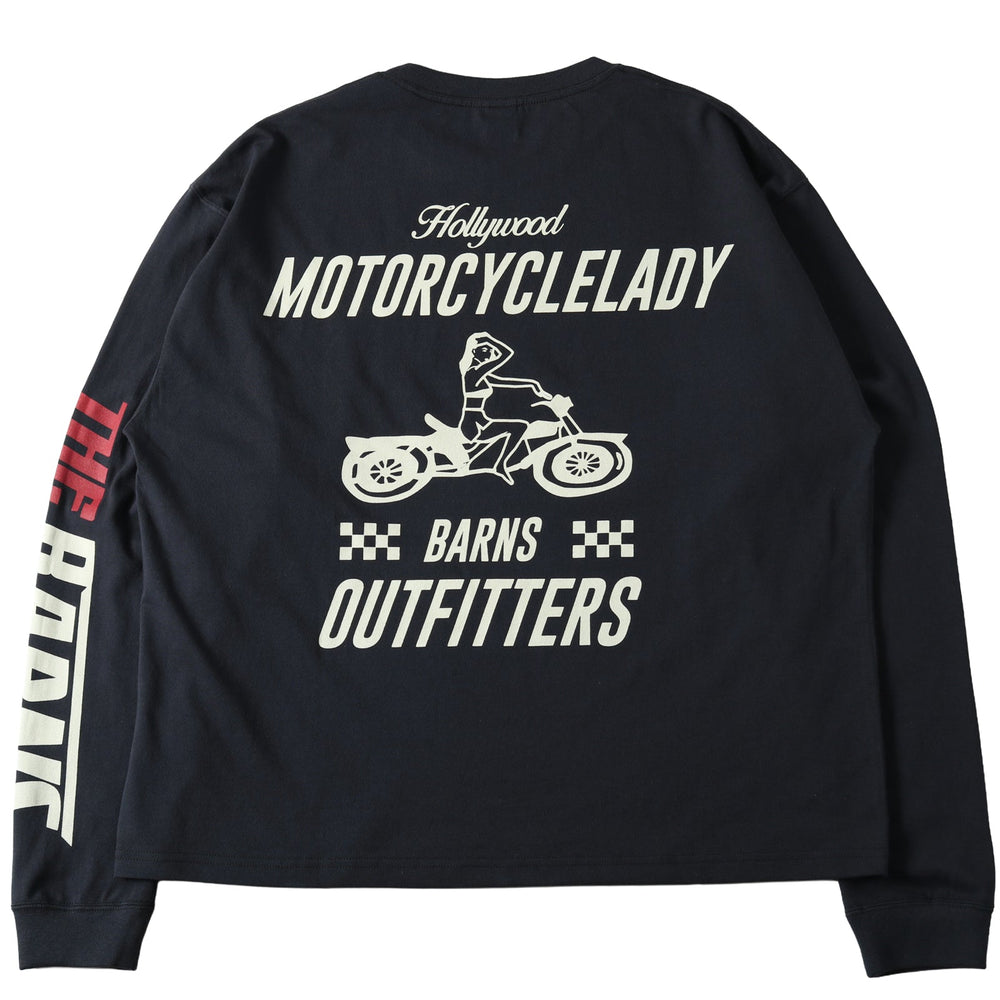 
                  
                    Load image into gallery viewer Boxy L/S Print T-shirt【MOTORCYCLELADY】BR-25403
                  
                