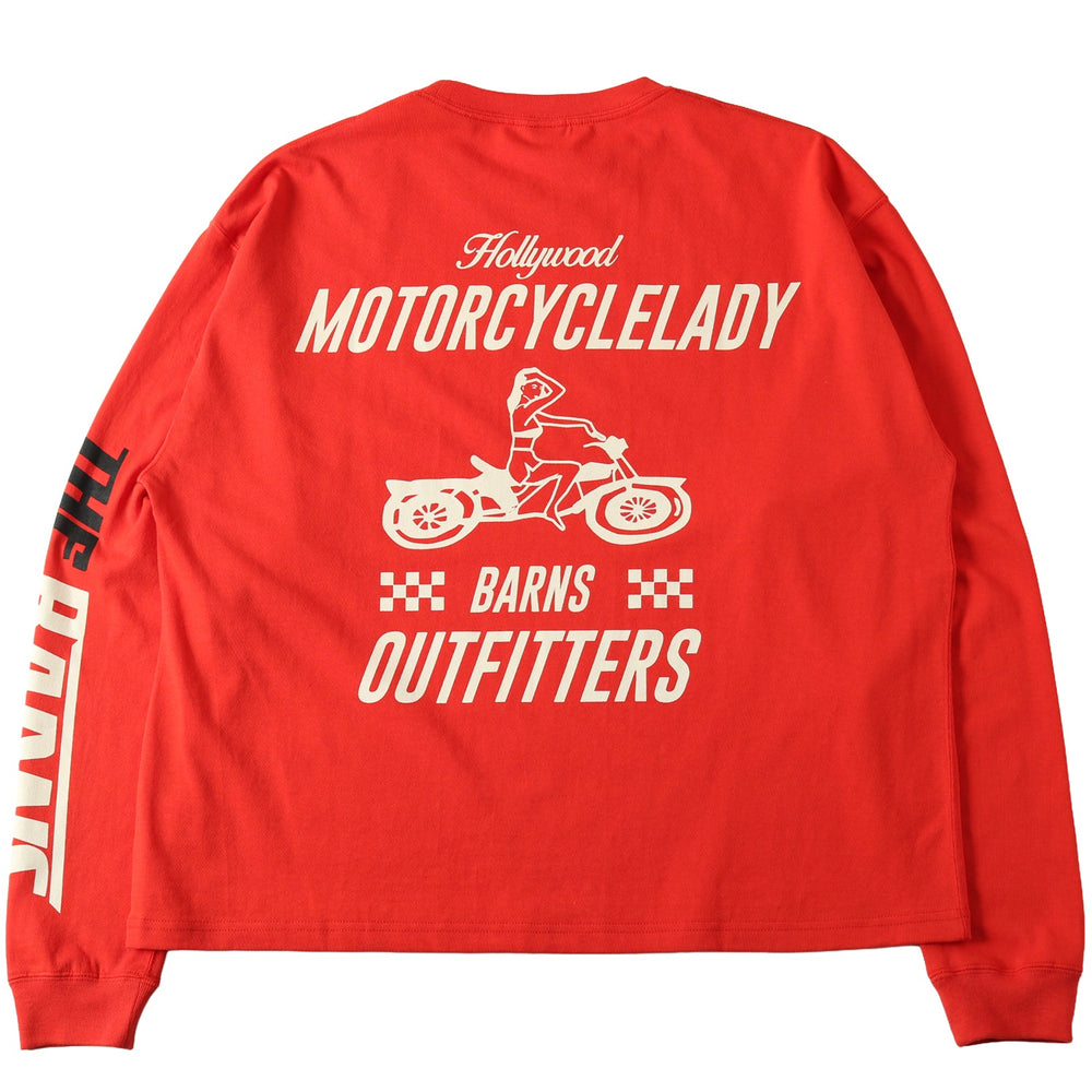 
                  
                    Load image into gallery viewer Boxy L/S Print T-shirt【MOTORCYCLELADY】BR-25403
                  
                