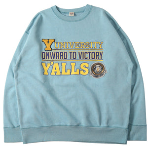 
                  
                    Load image into gallery viewer 【Pigment Dye】Athletic Crewneck Print Sweatshirt【Y&amp;#39;ALLS】BR-25462
                  
                