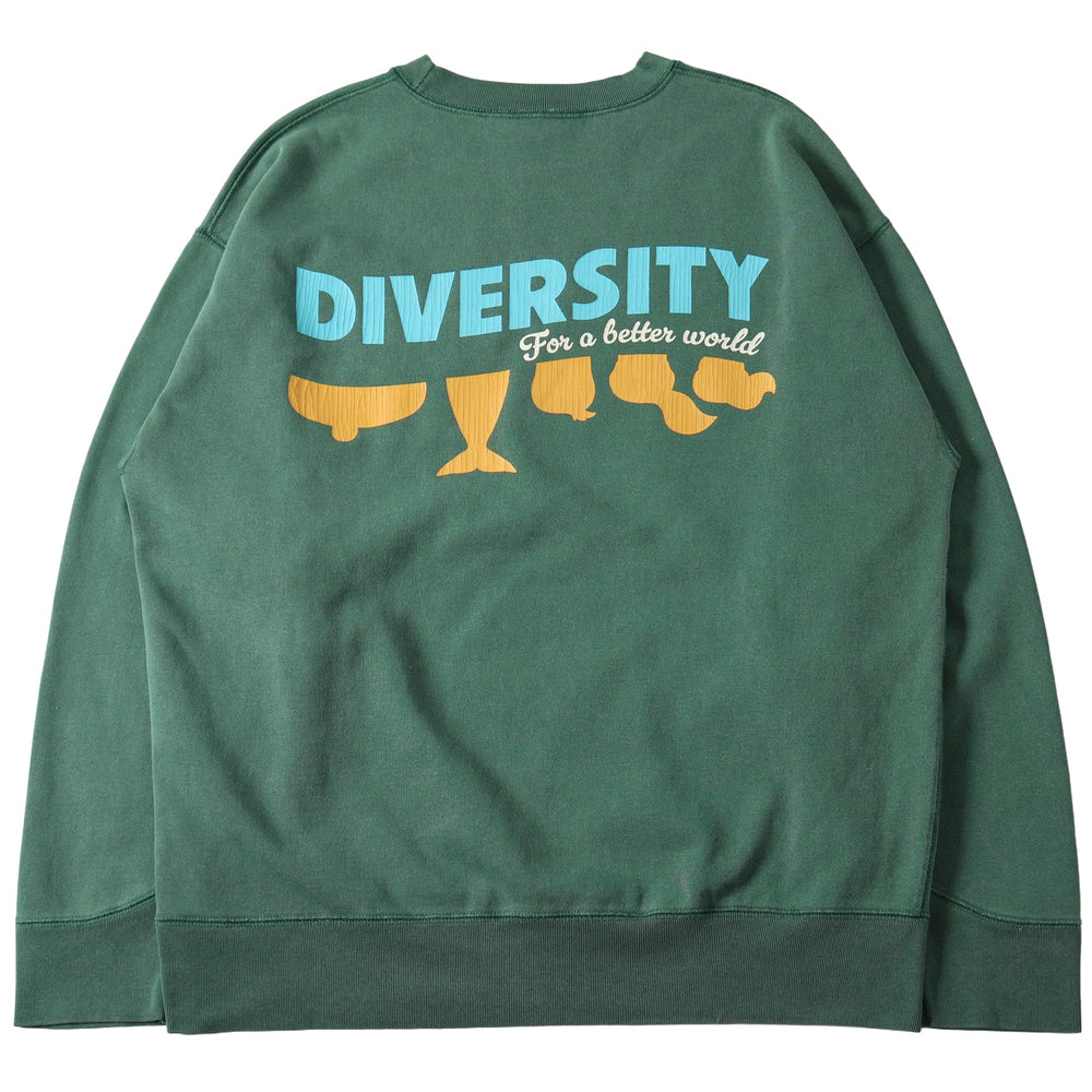 
                  
                    Load image into gallery viewer 【Pigment Dye】Athletic Crewneck Print Sweatshirt【DIVERSITY】BR-25463
                  
                