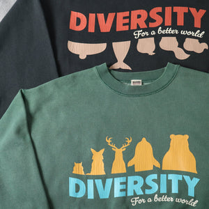
                  
                    Load image into gallery viewer 【Pigment Dye】Athletic Crewneck Print Sweatshirt【DIVERSITY】BR-25463
                  
                