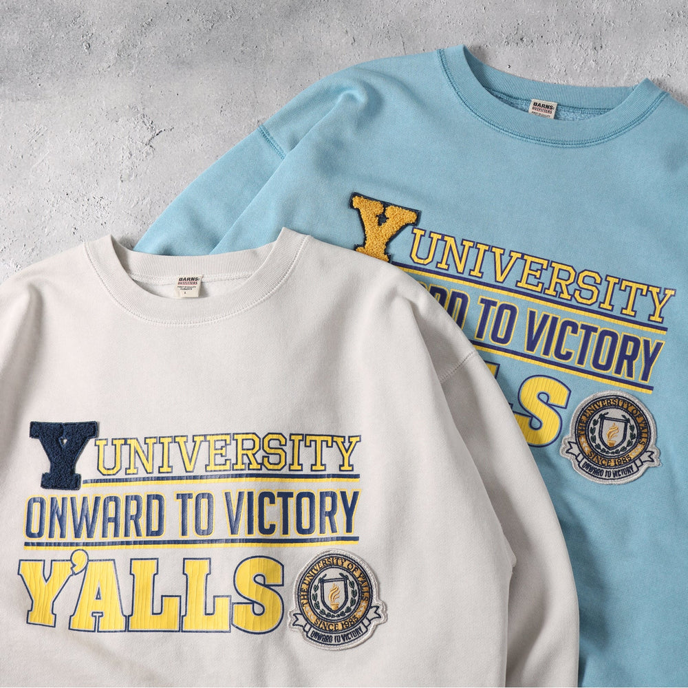 
                  
                    Load image into gallery viewer 【Pigment Dye】Athletic Crewneck Print Sweatshirt【Y&amp;#39;ALLS】BR-25462
                  
                