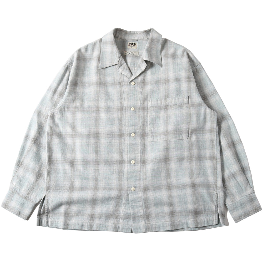 
                  
                    Load image into gallery viewer Indigo Cotton Faded Check Shirt 【Shuttle notes】BR-25139
                  
                