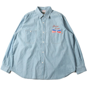 
                  
                    Load image into gallery viewer BARNS OUTFITTERS × BIGMAC Chambray L/S Shirt【Collaboration】BR-25190
                  
                