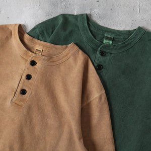 
                  
                    Load image into gallery viewer 【24AW Seasonal Color】COZUN Henry Neck L/S T-shirt【Pigment Dye】BR-3044PG
                  
                