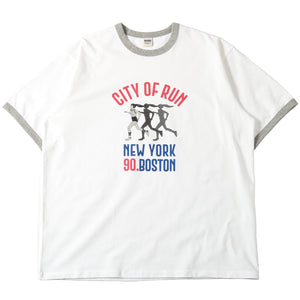 
                  
                    Load image into gallery viewer Ringer Print S/S T-shirt 【CITY OF RUN】BR-25168
                  
                