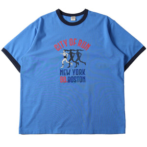 
                  
                    Load image into gallery viewer Ringer Print S/S T-shirt 【CITY OF RUN】BR-25168
                  
                