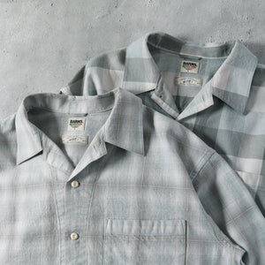 
                  
                    Load image into gallery viewer Indigo Cotton Faded Check Shirt 【Shuttle notes】BR-25139
                  
                