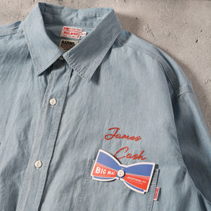 
                  
                    Load image into gallery viewer BARNS OUTFITTERS × BIGMAC Chambray L/S Shirt【Collaboration】BR-25190
                  
                