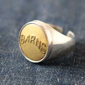 
                  
                    Load image into gallery viewer 【Limited Arrival!】 BW Dead Stock &amp;quot;BARNS Ring&amp;quot; 〈Button Works〉 BW-0168
                  
                