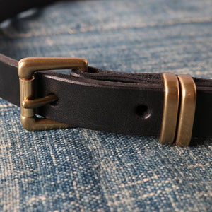 
                  
                    Load image into gallery viewer 【Himeji Leather】Narrow Leather Belt  BR-10000
                  
                