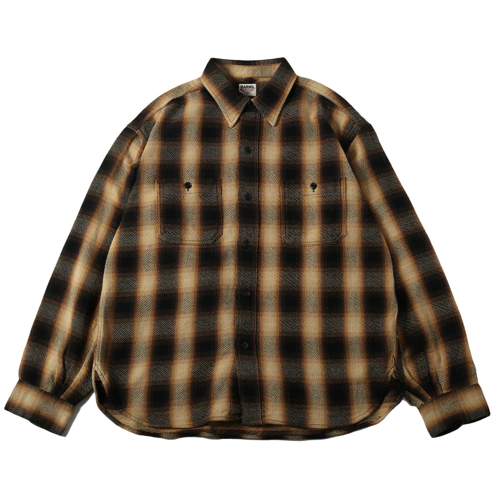 
                  
                    Load image into gallery viewer Heavy Ombre Flannel Shirt BR-24328
                  
                