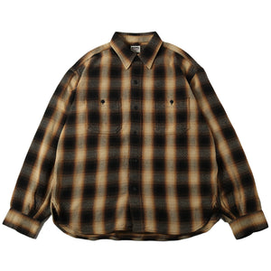 
                  
                    Load image into gallery viewer Heavy Ombre Flannel Shirt BR-24328
                  
                