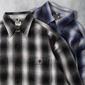 
                  
                    Load image into gallery viewer Heavy Ombre Flannel Shirt BR-24328
                  
                