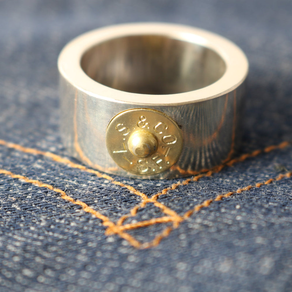 
                  
                    Load image into gallery viewer 【Button Works】 BW Vintage &amp;quot;LS Rivet&amp;quot; Ring  BW-0166
                  
                