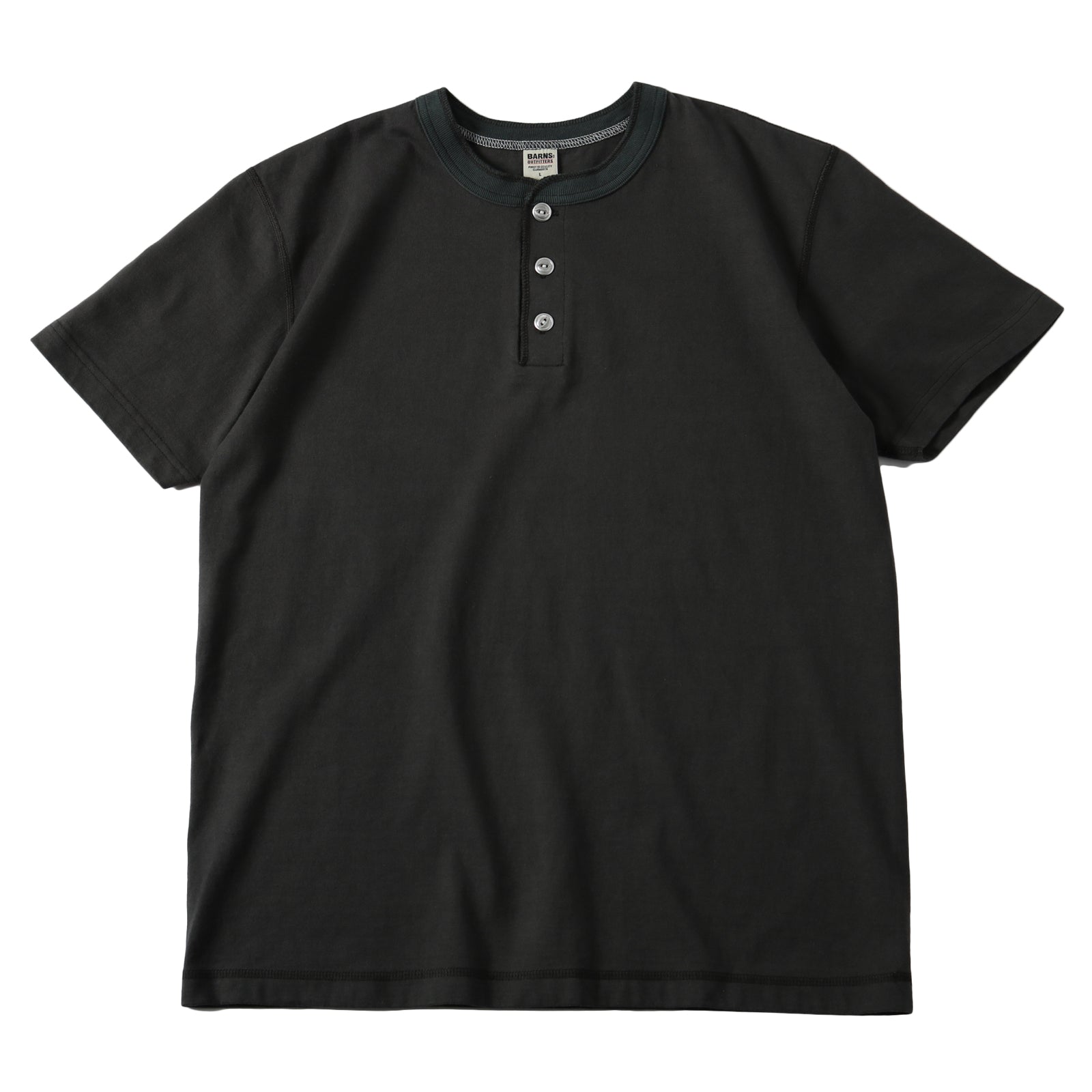 Cotton Henry Neck T-Shirts Mens Casual Long Sleeve Shirts