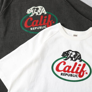 
                  
                    Load image into gallery viewer 10/- 90&amp;#39;s Heavyweight  S/S Print T-shirt【Calif REPUBLIC】BR-25231
                  
                
