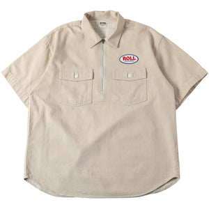 
                  
                    Load image into gallery viewer Worker Half Zip S/S Shirt【ROLL】BR-25210
                  
                