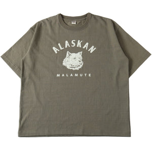 
                  
                    Load image into gallery viewer 10/- Heavyweight Crossover Neck S/S Print T-shirt【ALASKAN MALAMUTE】BR-25218
                  
                