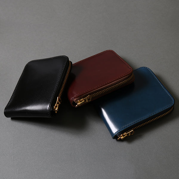 小物 BARNS OUTFITTERS CORDOVAN ROUNDZIP Cordovan × Tochigi Leather】Round Zip Bifold Wallet LE-4319N