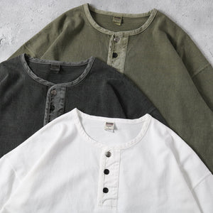 
                  
                    Load image into gallery viewer 【BIG COZUN】14/- COZUN Native Concho Work Henley Neck T-Shirt【Button Works】BR-25207
                  
                