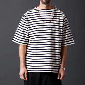 
                  
                    Load image into gallery viewer Firmer Border S/S T-shirt【BARNS HIGHEST】BH242004
                  
                