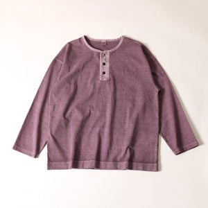 
                  
                    Load image into gallery viewer 【2023 NEW ARRIVAL】Pigment Dyed  “BIGCOZUN” 9/10 sleeves WIDE HENRY  Tee
                  
                