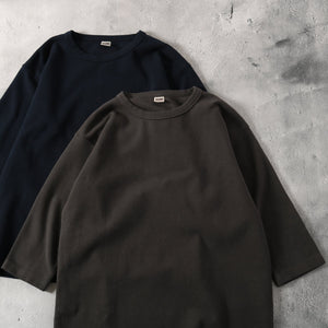 
                  
                    Load image into gallery viewer 【Addition of standard color】Stretch spun milled fabric 3/4 sleeves T-shirt BR-8315
                  
                