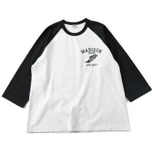 
                  
                    Load image into gallery viewer Classic Heavy 3/4 Sleeve Raglan T-shirt【MADISON TRACK】 BR-24150
                  
                