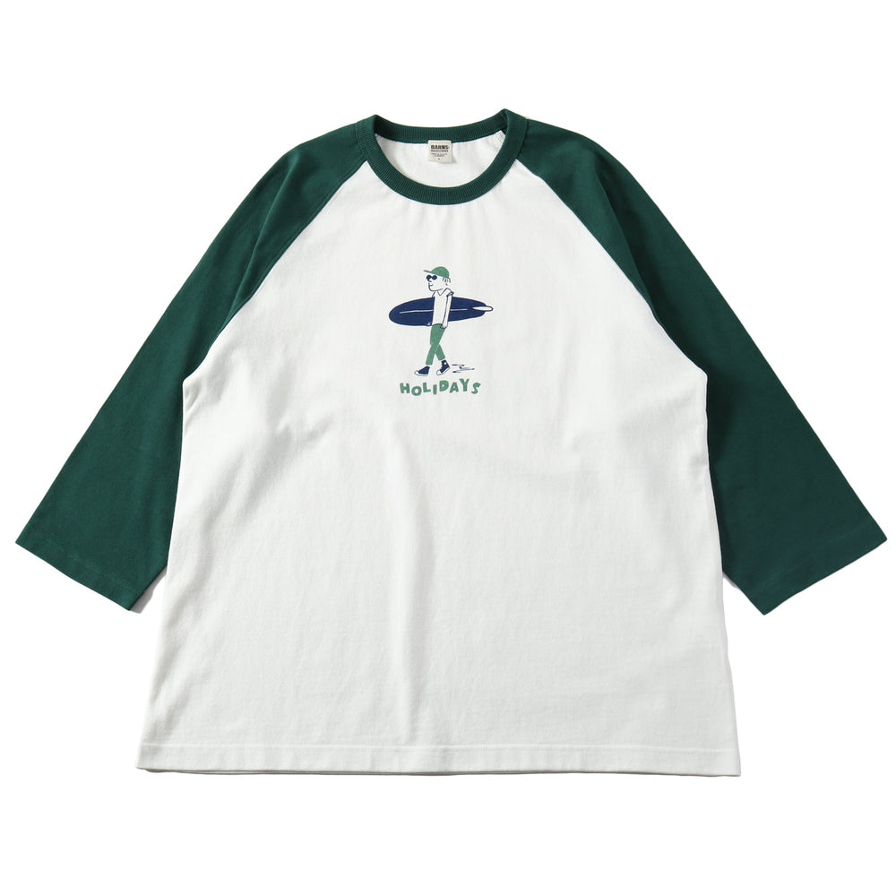 
                  
                    Load image into gallery viewer Classic Heavy 3/4 Sleeve Raglan T-shirt【HOLIDAYS】 BR-24151
                  
                