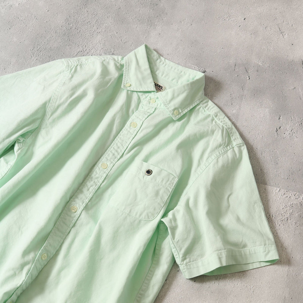 【2023 summer new color】Small Collar B.D. Oxford Short Sleeve Button Down Shirt